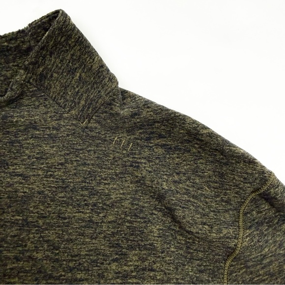 Lululemon Men’s Surge Warm 1/2 Zip Heathered Utilitarian / Black Long Sleeve - Picture 9 of 13